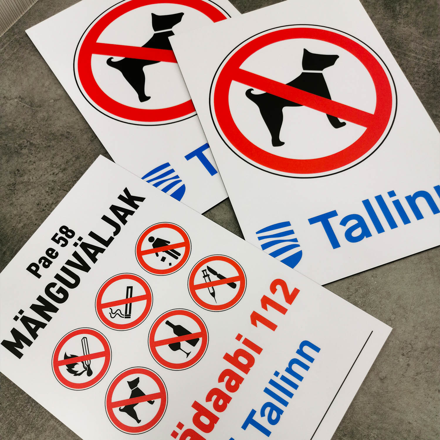 Tarvas Prindi valmistatud ACP sildid